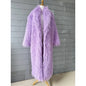 Faux Fur Jacket Women Long Coat Thick Fluffy Winter Warm Shaggy Overcoat Open Stitch Outerwear Turn Down Collar High Street