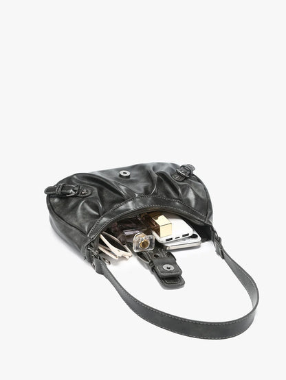 Hot Selling Maillard-Style Retro Small Bag Spicy Girl Y2K Wasteland-style Vintage Leather Shoulder Armpit Bag 2025