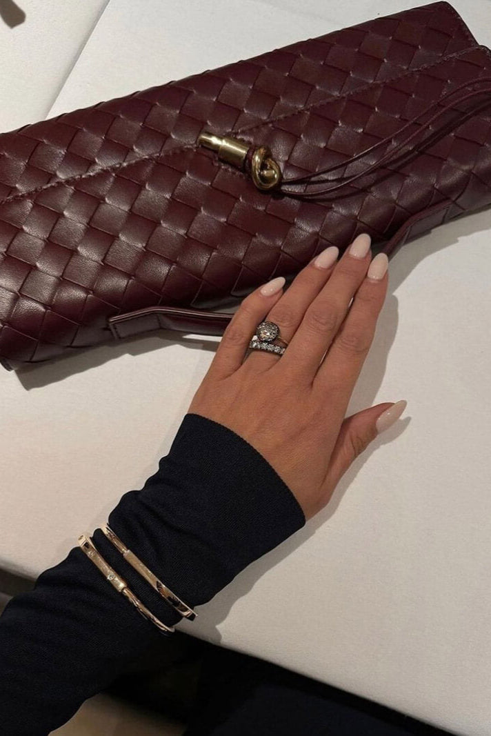 Melanie Clutch with Gold Knot Detail