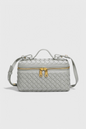 Milla Mini Woven Bag with Gold Accents