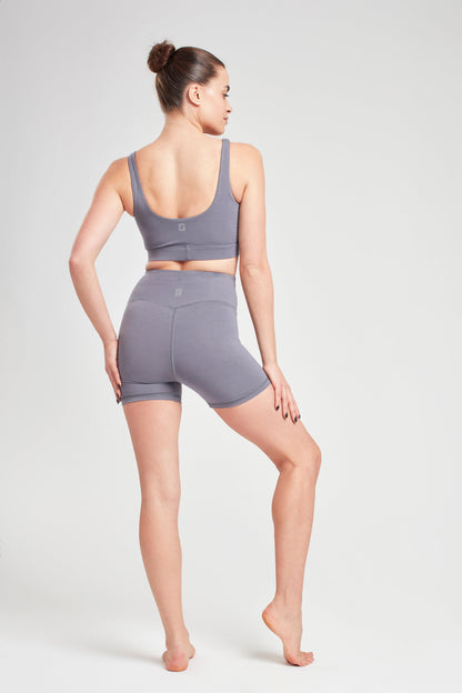Short Biker Shorts - Pearl Grey