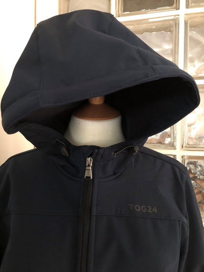 NEW TOG24 Keld Women's Softshell Hooded Jacket - Navy × 1 SIZE 14