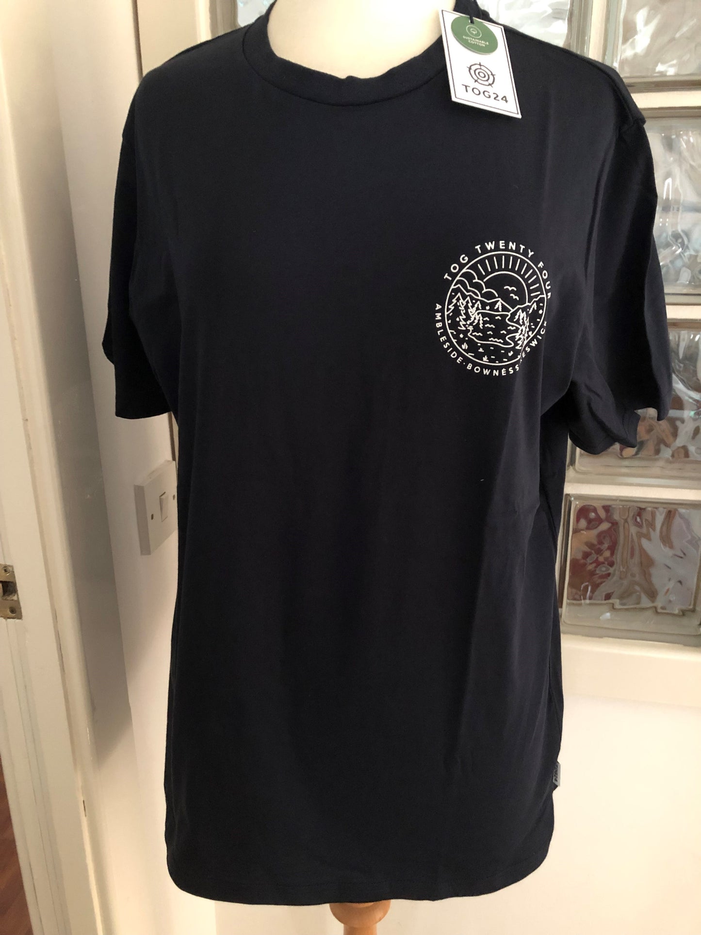 NEW TAG24 Lakes Men's T-Shirt - Dark Indigo × 1 L
