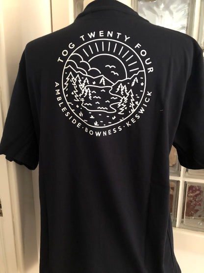 NEW TAG24 Lakes Men's T-Shirt - Dark Indigo × 1 L