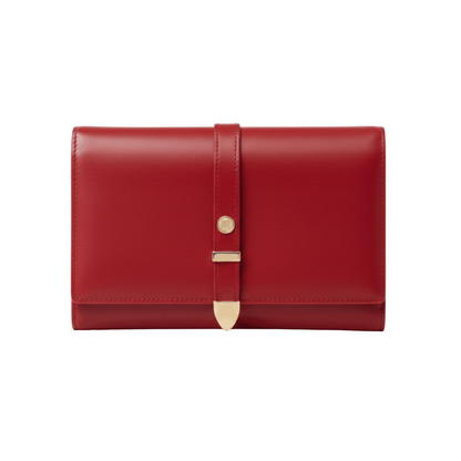 Aspen Red Plant-Based Leather Travel Wallet ( Available for Pre-order 9th May Delivery)