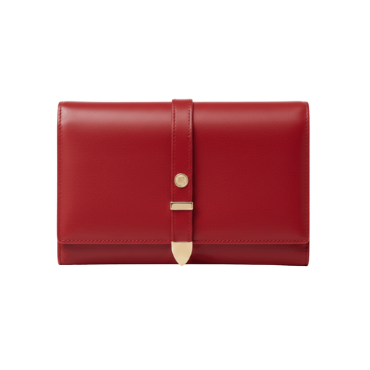 Aspen Red Plant-Based Leather Travel Wallet ( Available for Pre-order 9th May Delivery)