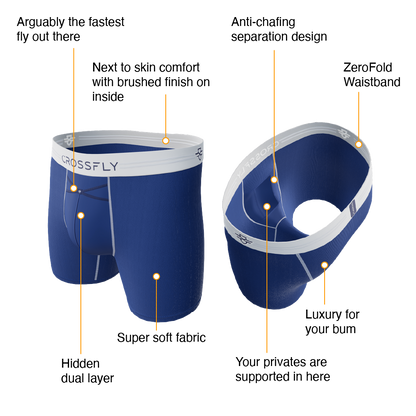 IKON X Men's 6" Boxers - Italia Blue Marle