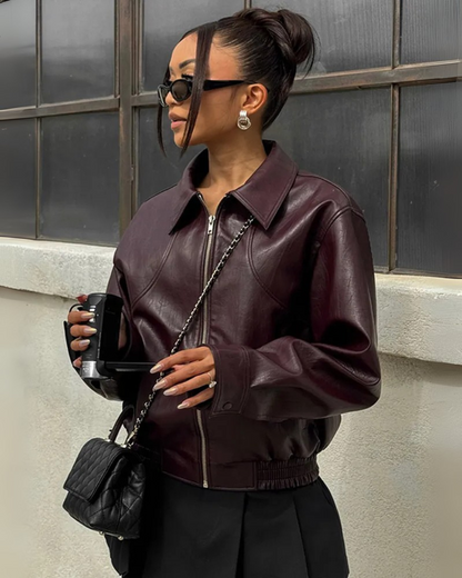 Rylee | Retro Leather Jacket