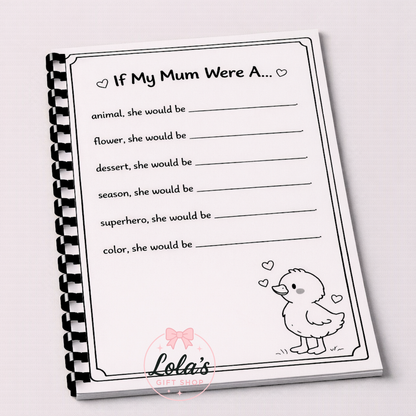 Mama Goose & Me Mother’s Day Activity Book | A4 Spiral Bound Keepsake Gift