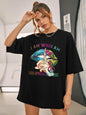 Ladies Oversized Whishper Words of Wisdom Short Sleeves T Shirt Top