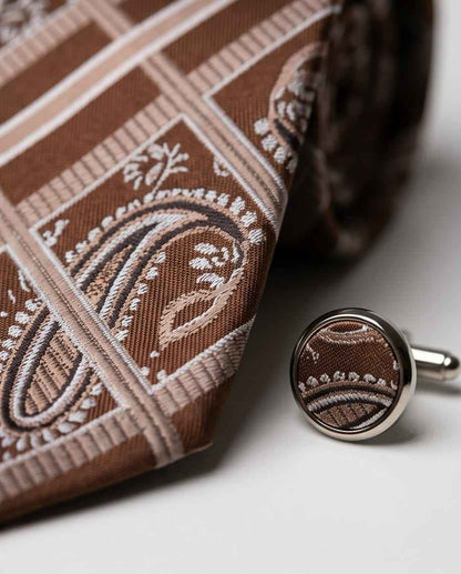 The "Heritage Paisley" Tie & Cufflink Set