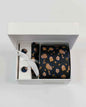 The "Golden Bloom" Silk Tie & Cufflink Set