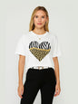 Ladies Tiger/Leopard Heart Oversized T Shirt