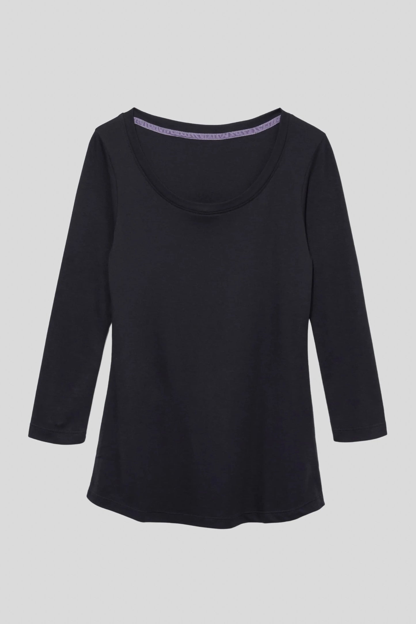 3/4 Sleeve Scoop Neck Cotton Modal T-Shirt