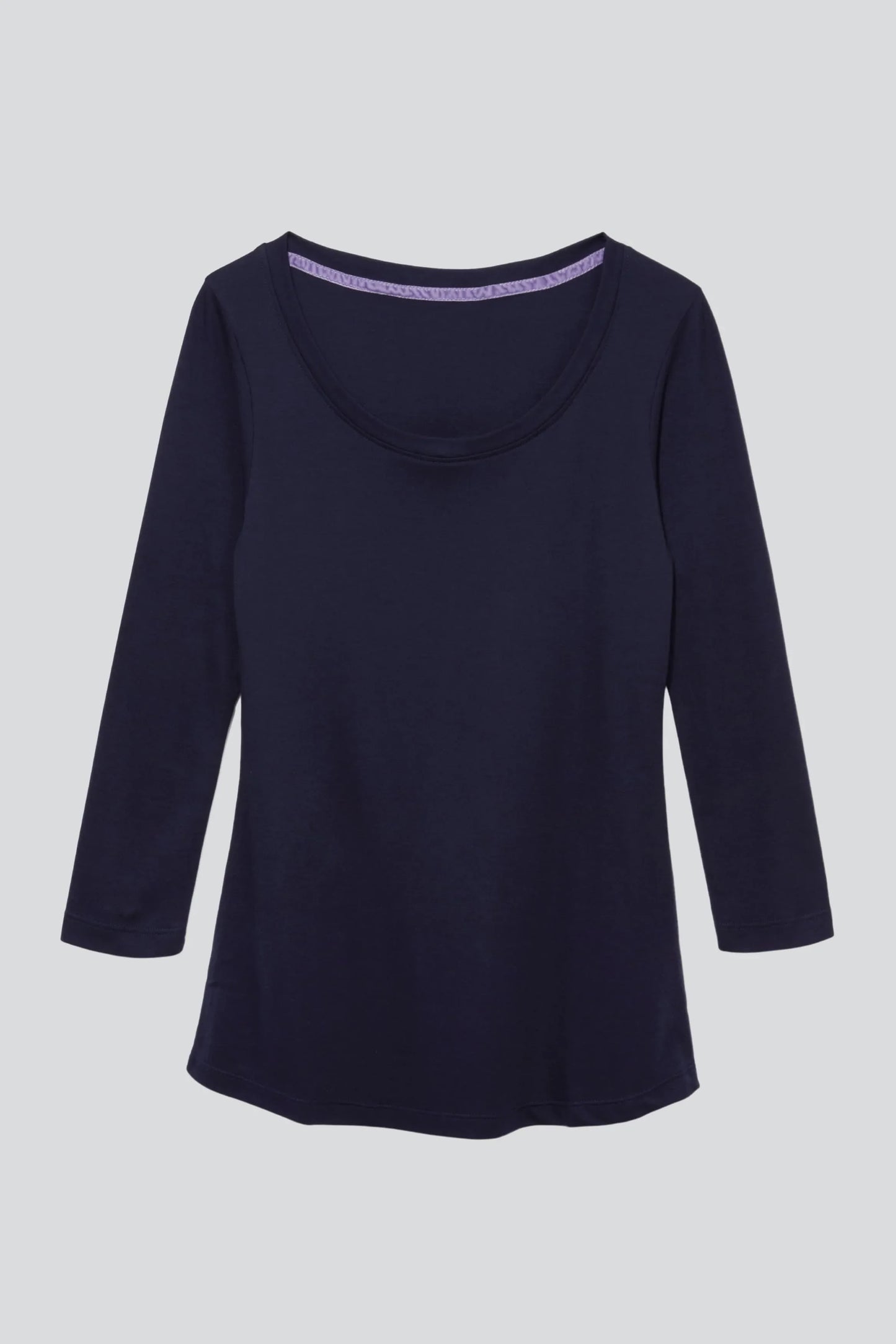 3/4 Sleeve Scoop Neck Cotton Modal T-Shirt