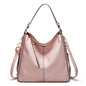 Hobos Zipper Bucket Bags With Adjustable Shoulder-strap Handbags Temperament High Capacity Messenger Shoulder Bag For Women