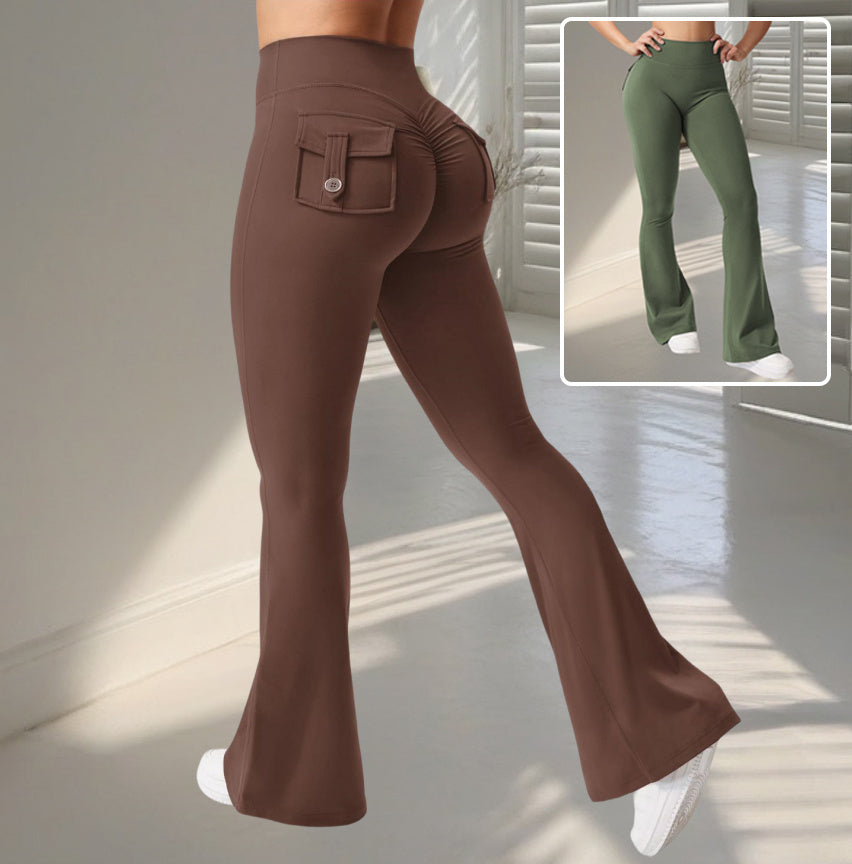 high waist yoga pants with pockets