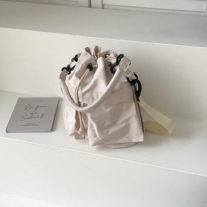 High-grade Portable Drawstring Shoulder Messenger Bag