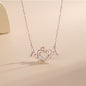 New S925 Sterling Silver Necklace Love Wings Women's Mother's Day Gift