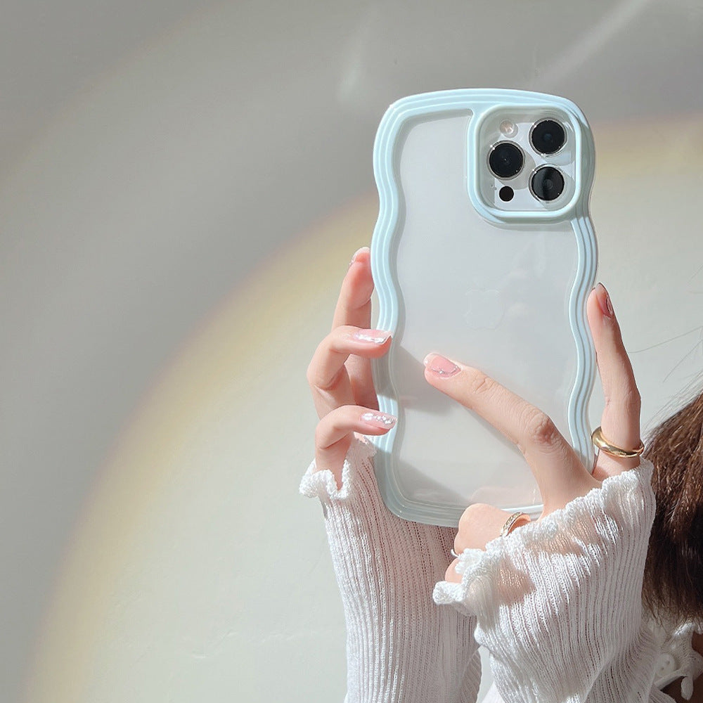 Wave Edge iPhone Case - Soft TPU Protective Cover with 3D Buttons | Candy Colors
