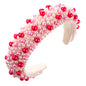 Hairband For Women, Simple Sponge, Colorful Pearl, High Cranial Hair