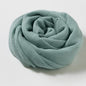 Artistic Sunscreen Solid Color Cotton And Linen Scarf