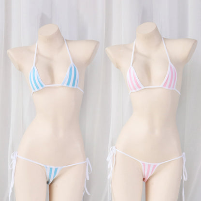 Striped Lace-up Women's Casual Set