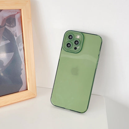 Simple Transparent Solid Color All-inclusive Mobile Phone Case