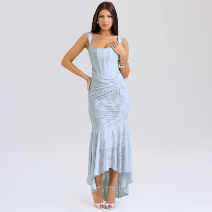 Mozision Off-shoulder Backless Sexy Evening Dress For Women Purple Sleeveless Strapless Ruched Bodycon Club Party Dress