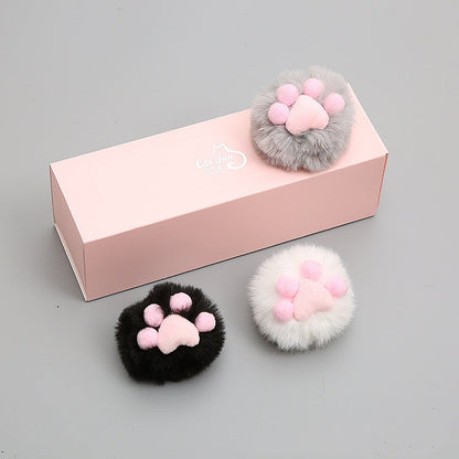 Cat Paw Print Shape Black And White Gray Three-color Cat