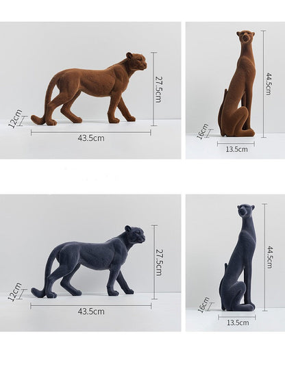 Luxury Leopard Resin Sculpture | Premium Home Decor Statue for Living Room & Office