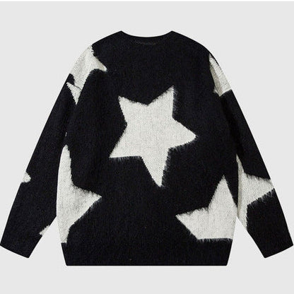 XINGX Loose Sweater Autumn Long Sleeve Round Neck Couple Knitted Top