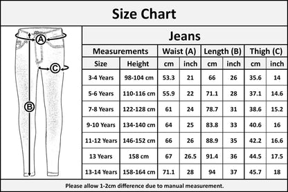 Boys Stretchy Jeans Kids Ripped Denim Skinny Jeans Pants Trousers Age 5-13 Years