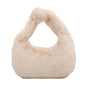 Hand-carrying Plush Tote Solid Color Single-shoulder Bag