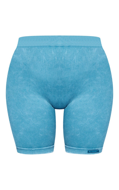 Oatmeal Acid Wash Seamless Ribbed Zip Up Cropped Sports Jacket