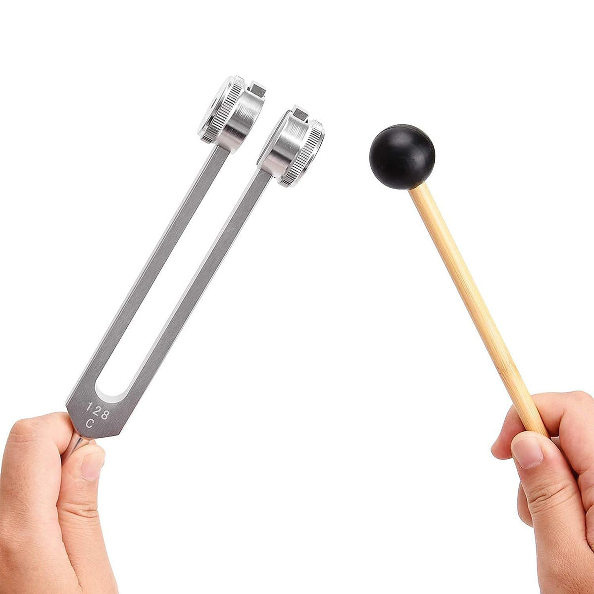 128 Hz Tuning Fork Set Weighted Bio-Acoustic Tuning Fork For Healing Chakra,Sound Therapy,Reliever Stress