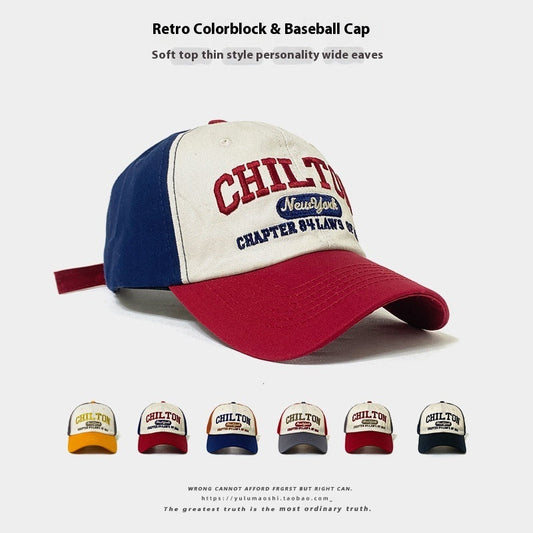Retro Color Matching Baseball Cap Baby Boy And Girl Summer Sun Protection Hat