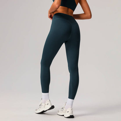Women’s Seamless-Front Classic Sport Leggings – Navy-1