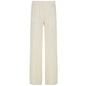Resort-style Textured Hollow-out Loose-fitting Solid-color Casual Pants