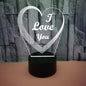 Valentine's Day Gift Colorful 3D Lamp Creative Touch