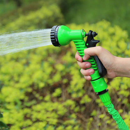 Latex Natural Telescopic Water Hose High Pressure Car Wash Water Gun Watering Flower Watering Vegetable Hose Summer