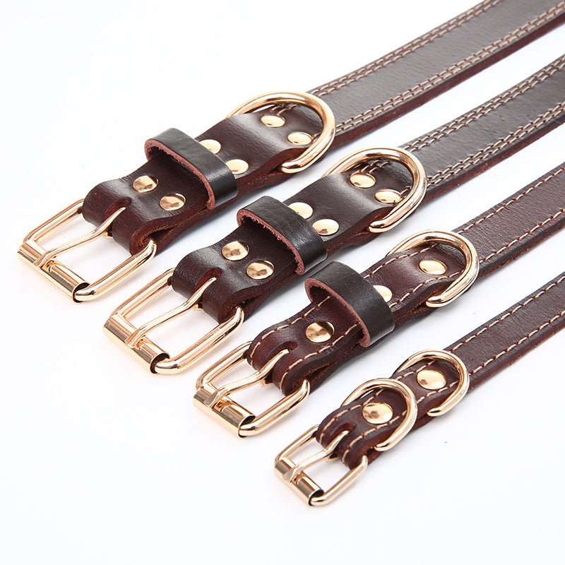 Pet Dog Collar Top Layer Cowhide Production