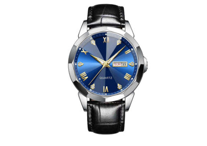 Business Men's Watch Double Calendar High-grade Quartz