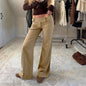 Fashionable Low-rise, Figure-flattering, Spicy-girl-style Flared Trousers