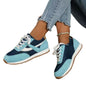 Mesh Contrast Round Toe Sneakers