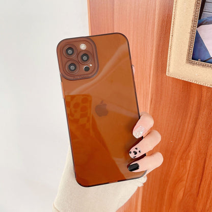 Simple Transparent Solid Color All-inclusive Mobile Phone Case