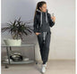 New Women's Fleece Fashion Leather-label Casual Sportswear Set