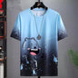Gradient Half-length Sleeve Versatile Casual T-shirt