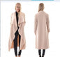 Explosive Long Sleeve Cardigan Jacket Irregular Mid-length Windbreaker