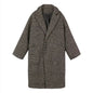 Medium Length Serrated Twill Overcoat Women's Clothes